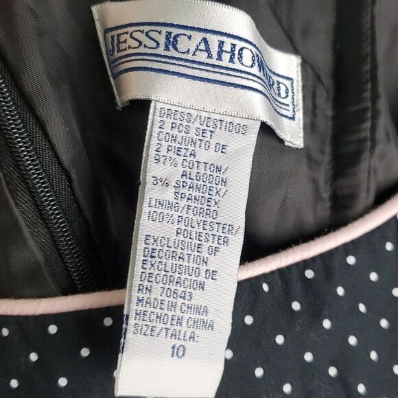 Vintage Polka Dot Midi Dress - Size 10 - Picture 5 of 6